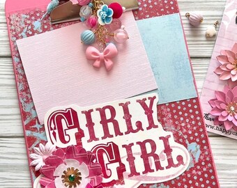 Clip Board Photo Frame | Girly Girl Pink Frame | Altered Clip Board Frame