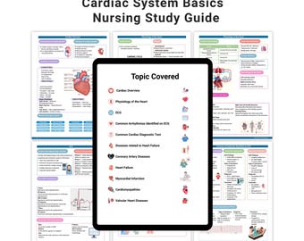 Cardiac Nursing Study Guide: ECG Interpretation, Arrhythmias (PDF)