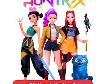 Huntrix Anime Kpop PNG Clipart | Sa-ja Girls & Boys (Instant Download)