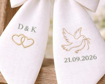 Banda personalizada con monograma bordado, regalo para despedida de soltera