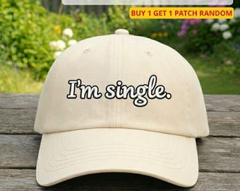 Gorra bordada "Soy Soltero", sombrero de sol de perfil bajo, regalo para él