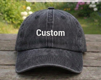 Gorra con nombre bordado personalizado, gorra de béisbol retro personalizada, gorra de camionero estilo vintage, regalo para el Día del Padre