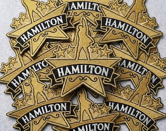 Parche bordado dorado de Hamilton, el musical, regalo para el Día de la Independencia.