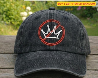 Gorra bordada "No Kings", gorra de papá con humor político, gorra retro USA 250, Día de la Independencia, anti-Trump, pro-democracia, regalo político liberal