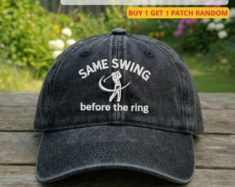 Gorra bordada para despedida de soltero con temática de golf, sombrero para el sol "Último swing antes del ring", gorra "Mismo hoyo para siempre", pelota de golf retro, regalo para papá.