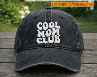 Gorra bordada del Club de Mamás Geniales, Sombrero de sol vintage para mamá, Regalo para mamás modernas, Gorra a juego para mamás modernas, Regalo para mamás primerizas, Regalo para el Día de la Madre