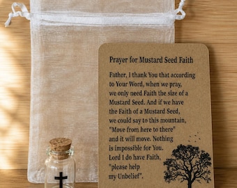 Mustard Seed Faith Jar | Christian Gift for Baptism | Church Group | Tiny Gift