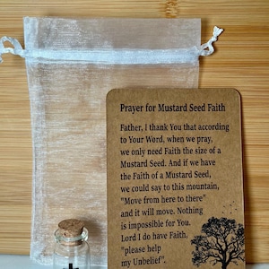Mustard Seed Faith Jar | Christian Gift for Baptism | Church Group | Tiny Gift