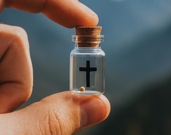 Mustard Seed Faith Jar | Christian Gift for Baptism | Church Group Gift | Tiny