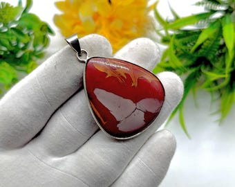 Noreena Jasper Dog Pendant: Handmade Sterling Silver Necklace