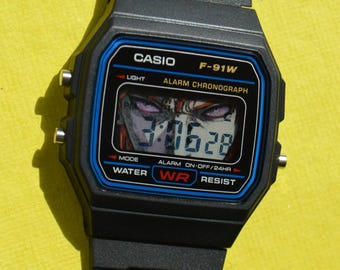 Orologio Casio F-91W personalizzato "Pain" unico