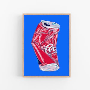 コーラアートプリントオリジナルソーダウォールアートドリンクアートワークバーカートコカコーラポップアートコーラキッチンシンプルカラフルトレンディな大きなグラフィックアートポスター