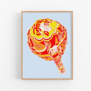Lollipop Kunstdruck Candy Wand Kunst Küchen Poster Niedliches Essen Kunstwerk Fun Pop Art Print Candy Lover Geschenk Bunt Großdruck Candy Shop Dekor