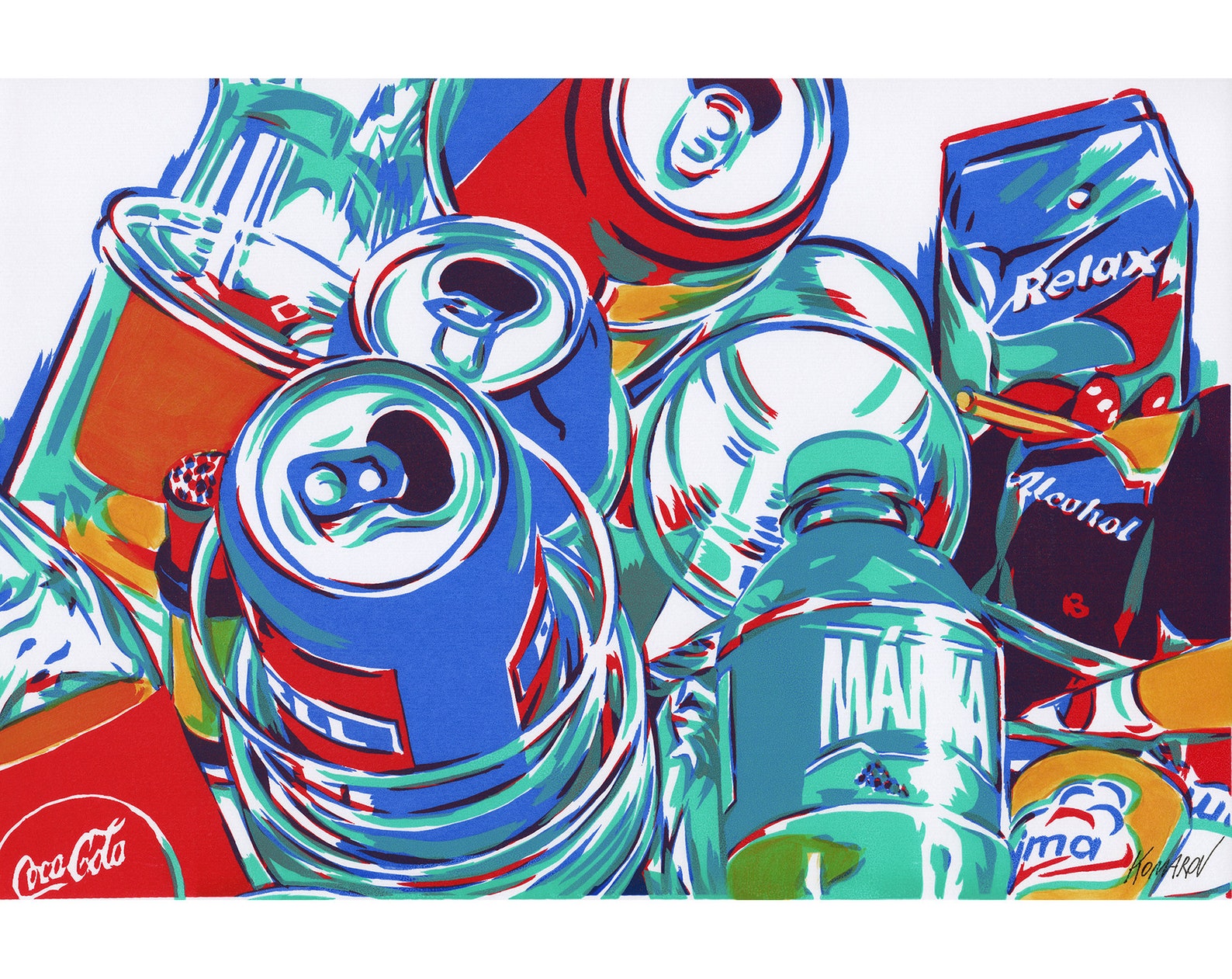 Drink Painting Kitchen Original Art Food Wall Art Urban Etsy