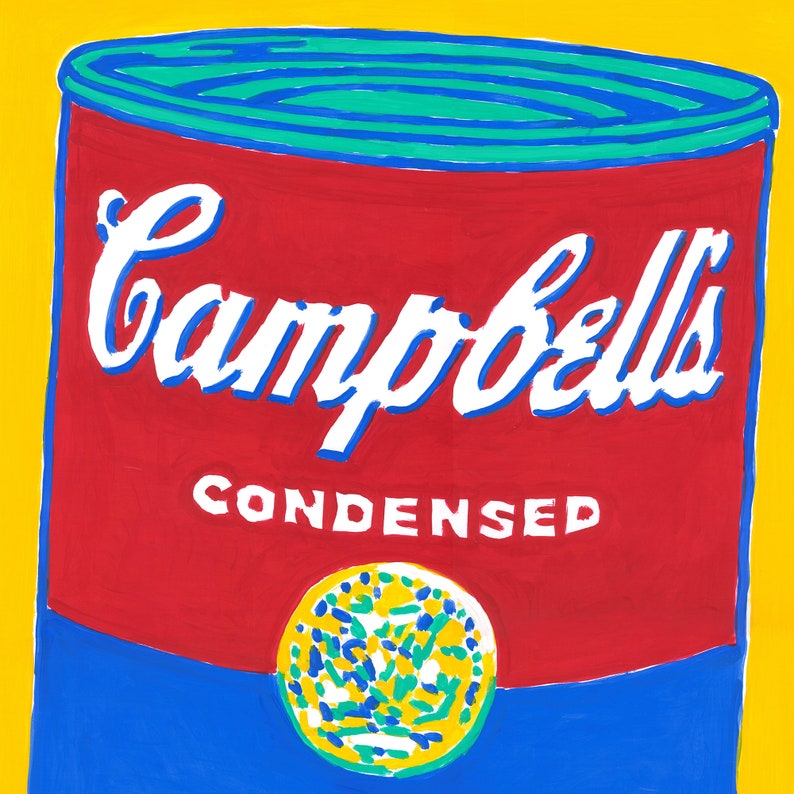 Campbell's soup can Tomato original oil painting after Etsy