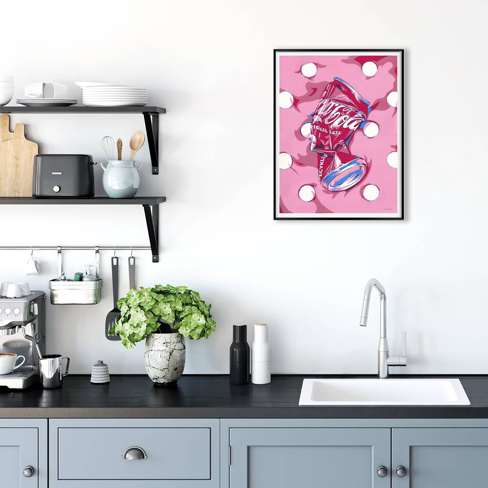 Cola Can Painting Pop Art Original Art Crushed Soda Can Wall Etsy