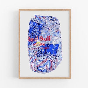 Red Bull Kunstdruck Getränke Wand Kunst Barwagen Kunstwerk Küche Poster Modernes Dekor Raumdekor Pop Art großen Kunstdruck