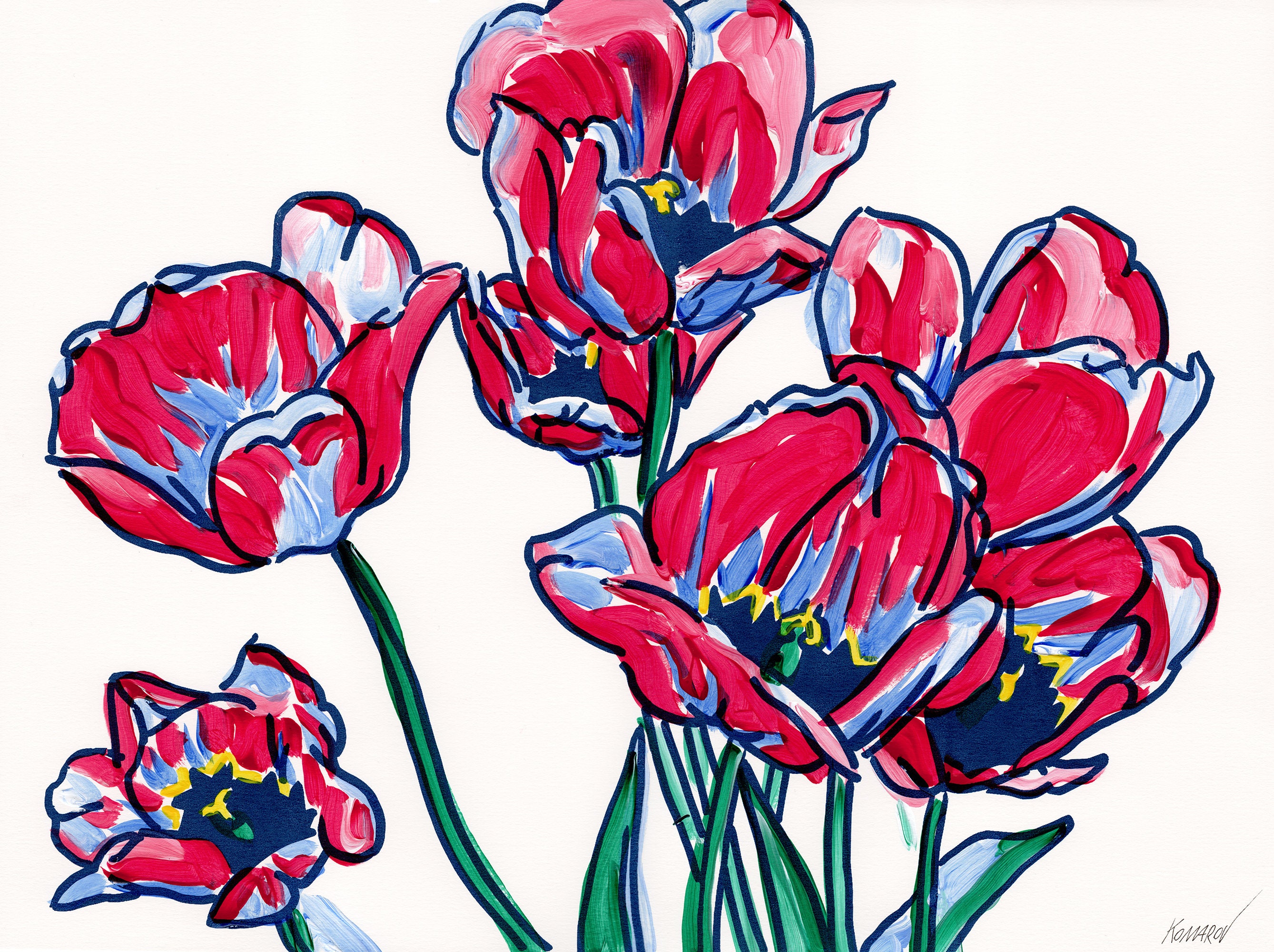 Happy Tulips Art Flowers Painting Original Artwork Floral Small Abstract Flowers Wall Art Decor Tulips Painting Happy Bouquet Tulips For You Happy Tulips Art Flowers Painting Original Artwork Floral Small Abstract Flowers Wall Art Decor Tulips Painting Happy Bouquet Tulips For You