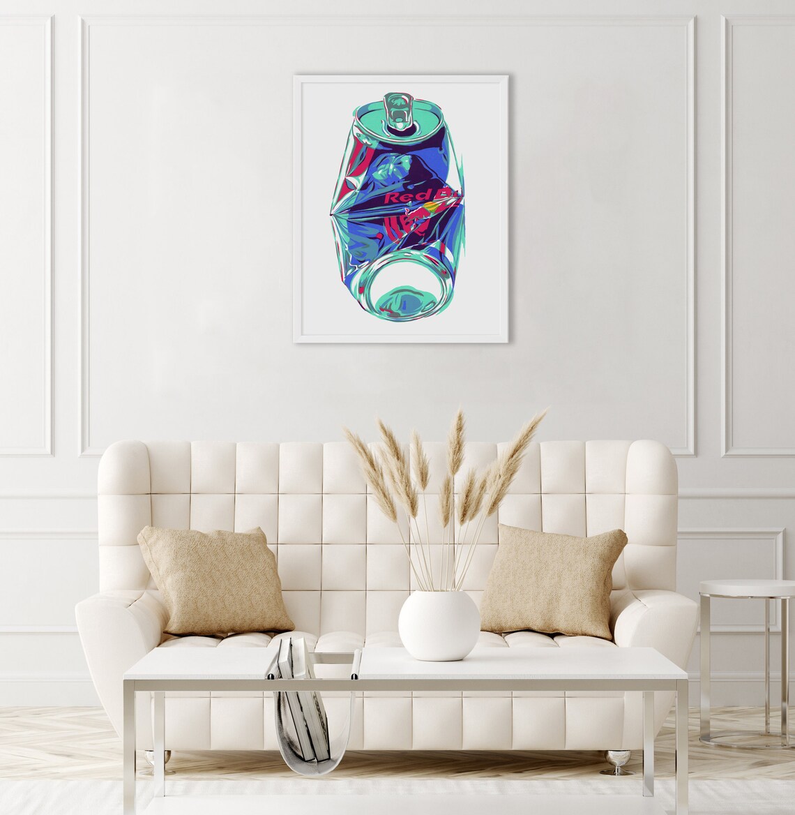 Red Bull Can Art Print Original Kitchen Wall Art Drink Artwork Etsy