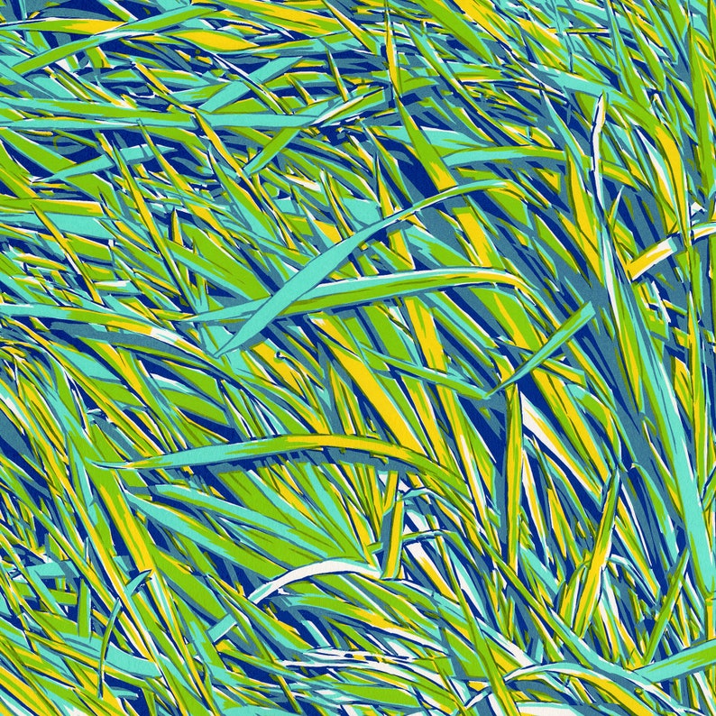 Grass painting Landscape original art Nature wall art Botanical artwork Colorful pop art 24 by 28 Large painting by KomarovArt image 4