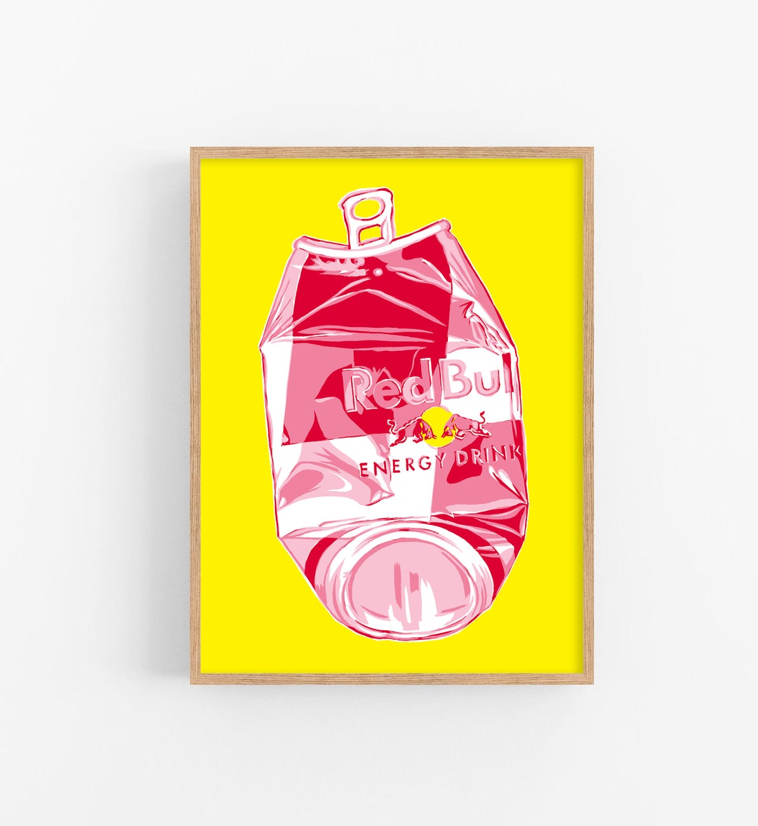 Red Bull Can Art Print Drink Poster Kitchen Wall Art Pop Art Modern