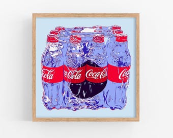コカ・コーラのヴィンテージポスター、ポップアートプリント、キッチン
