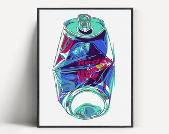 Pop Art Red Bull Etsy
