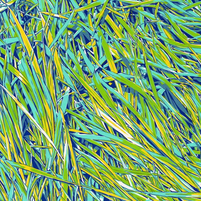 Grass painting Landscape original art Nature wall art Botanical artwork Colorful pop art 24 by 28 Large painting by KomarovArt image 2