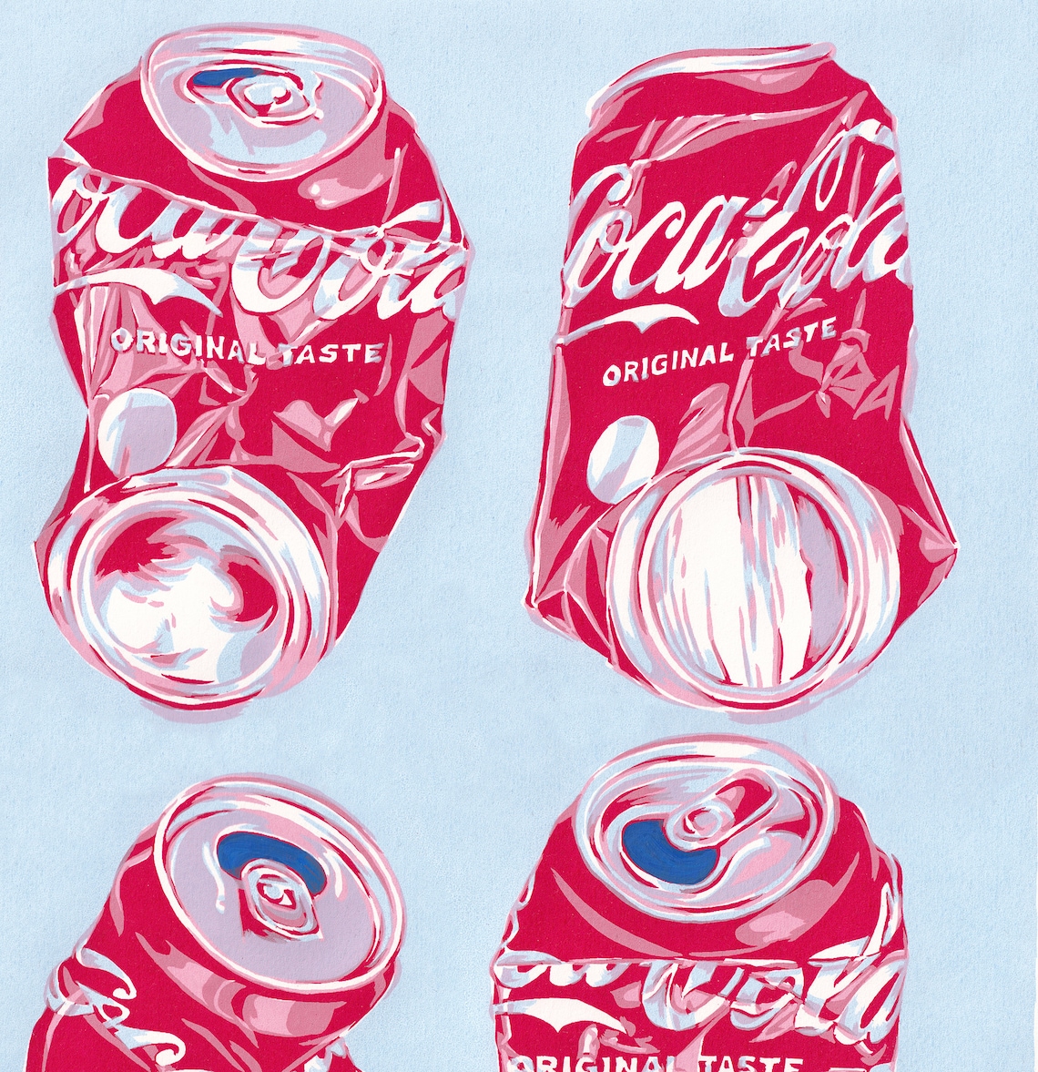 Crushed Coca Cola Can Painting Pop Art Original Art Drink Wall - Etsy
