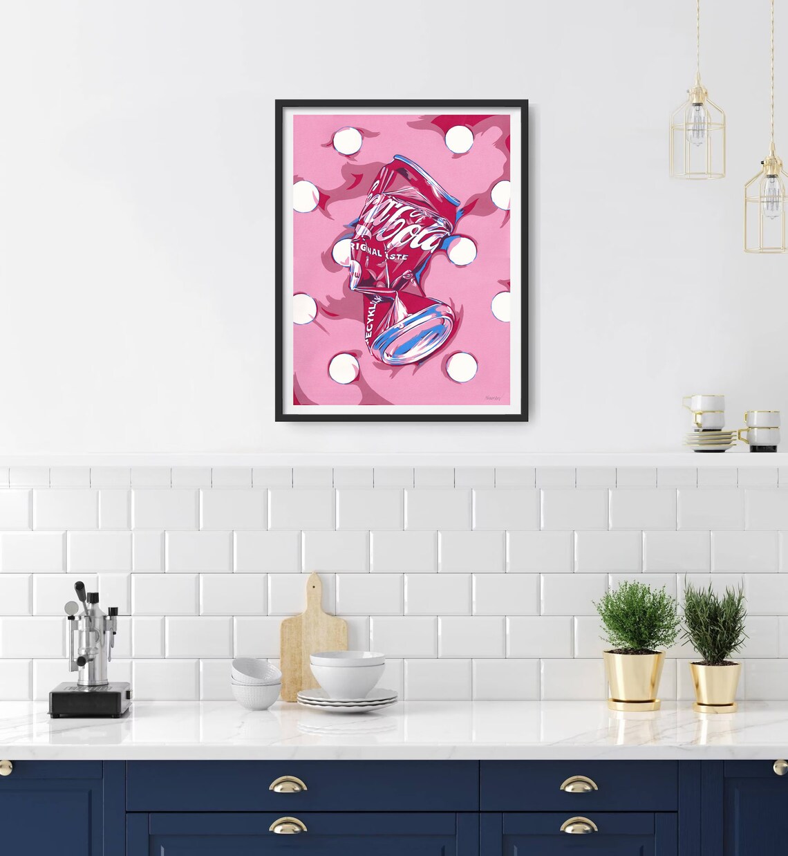 Cola Can Painting Pop Art Original Art Crushed Soda Can Wall Etsy