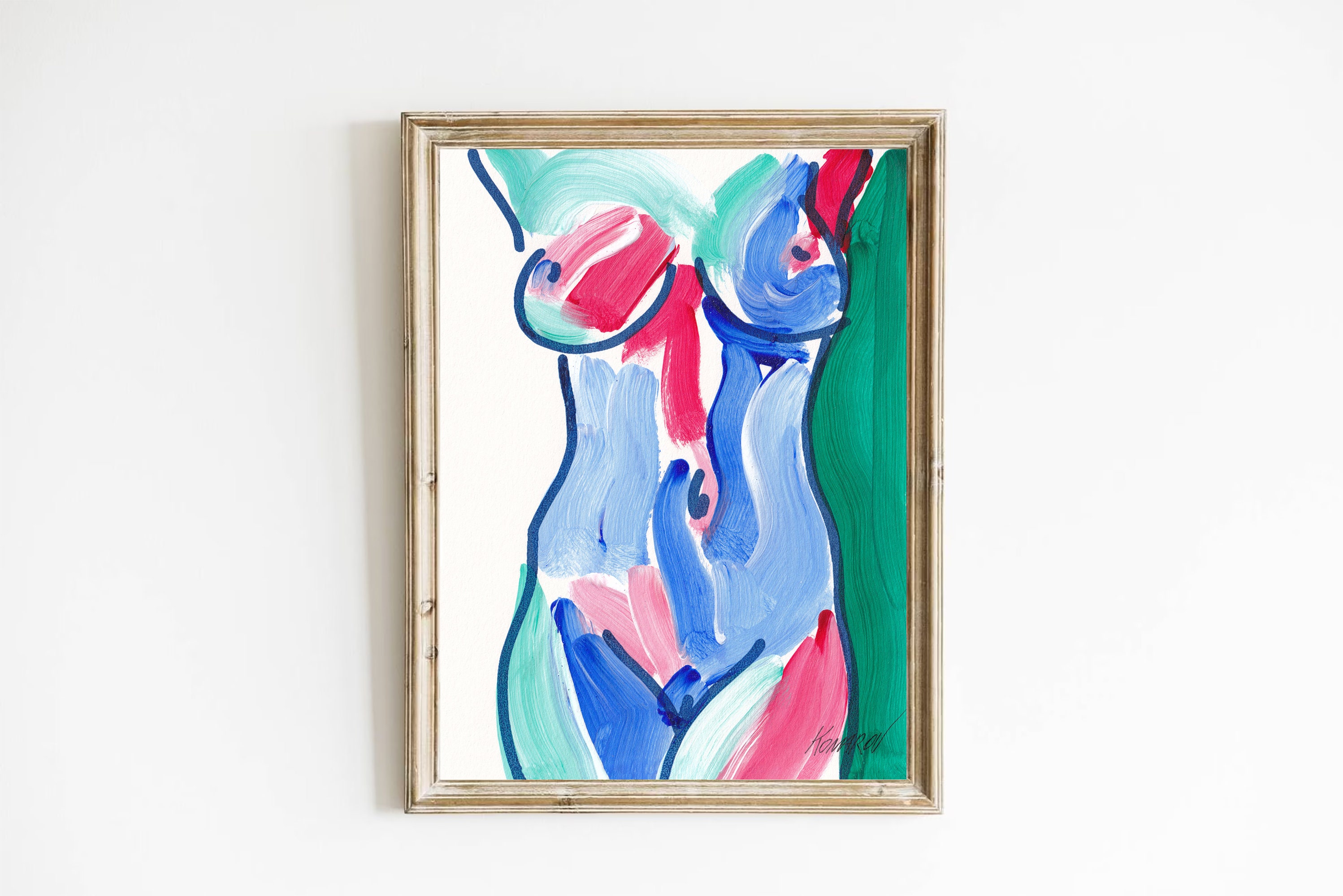 Naked Woman Nude Original Art Erotic Female Wall Art Sexy