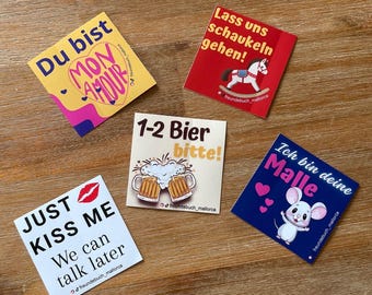 Malle Stickerset 2026 I Freundebuch Mallorca Aufkleber I Festival Aufkleberset I Party-Sticker I 5 Designs