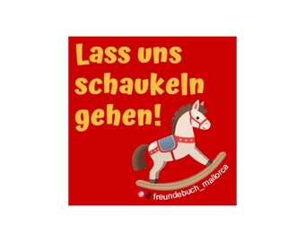 Malle Sticker Lass uns schaukeln gehen I Freundebuch Mallorca Aufkleber I Festival Stickerset I Party Sticker I 1 Design