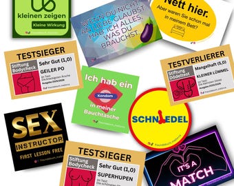 Freundebuch Malle Sticker Dating I Stickerset Kleinenzeigen, Kondom, Nett hier, Match I Festival Stickerset I Party Sticker I 10 Designs