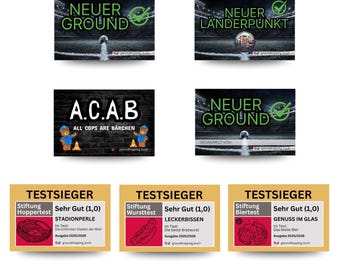 Groundhopping Sticker I Groundhopping Aufkleber I Groundhopping Stickerset I Fußball Sticker I Ultras Sticker I 7 Designs