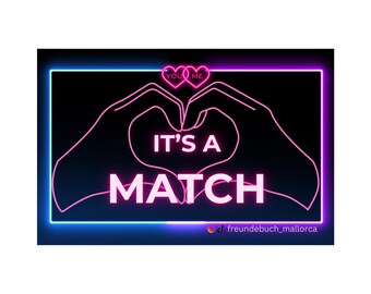 Malle Sticker It's a Match I Freundebuch Mallorca Aufkleber I Festival Stickerset I Party Sticker I Tinder Malle Aufkleber