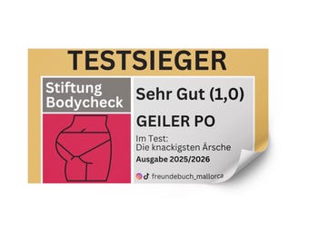 Malle Geiler Po Testsieger Sticker I Freundebuch Mallorca Aufkleber I Festival I Perfekt zum Flirten I Party-Sticker I 1 Design