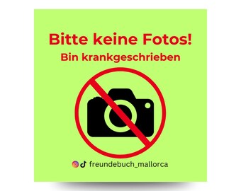 Malle "bin krankgeschrieben" Sticker I Freundebuch Mallorca Aufkleber I Festival Stickerset I Party Sticker I 1 Design