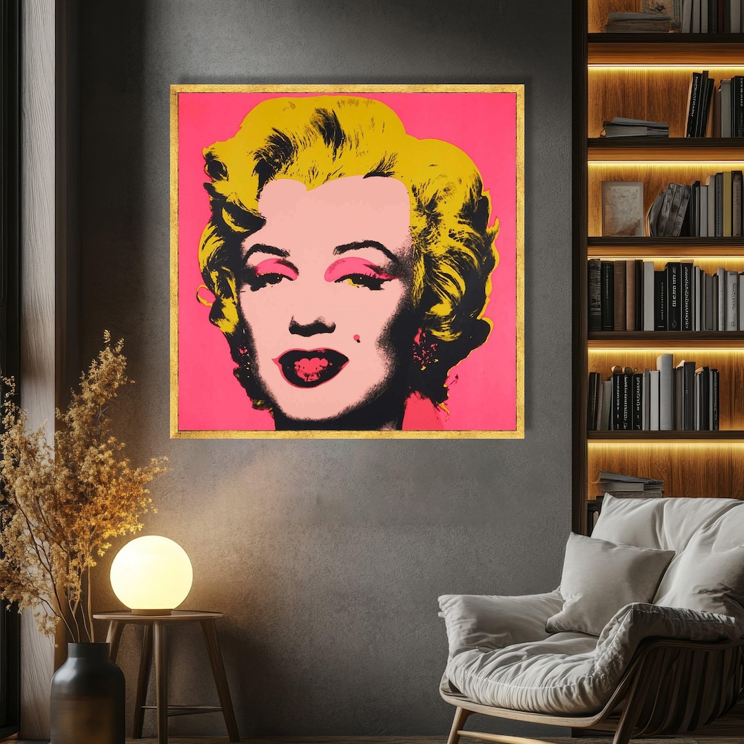 Marilyn Monroe Pop Art Canvas, Andy Warhol Style, Retro Portrait - Etsy