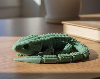 Archivo STL de dragón lagarto articulado / Juguete de lagarto flexible 3D, regalo para niños, archivo STL de dragón lagarto, modelo de reptil de fantasía / regalo de decoración de dragón