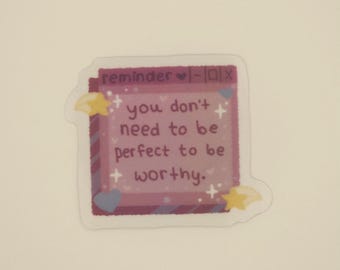 Iridescent Holo Vinyl Sticker: Reminder Note