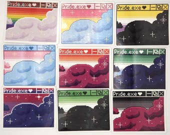Pixel Pride Stickers