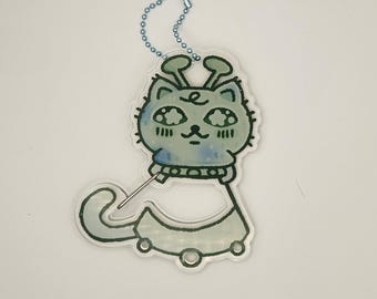 Glorb the Alien Cat Carabiner