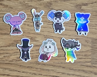 Great Ace Attorney Mascot Holographic Vinyl Stickers (2")