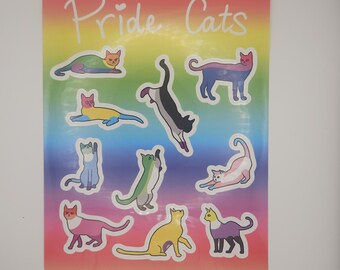 Pride Cats Sticker Sheet