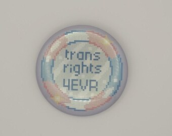 Trans Rights Button Pin