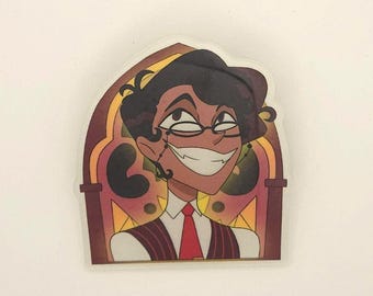 Hazbin Hotel Alastor Glow in the Dark Pins