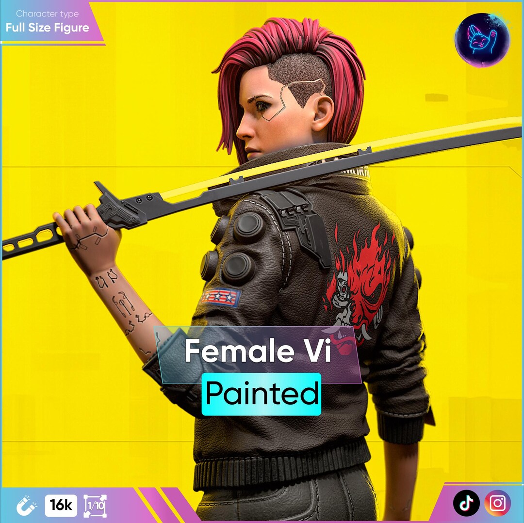Female Vi [hand-painted Figure With Magnets], 188mm | 16K Resin 3D ...