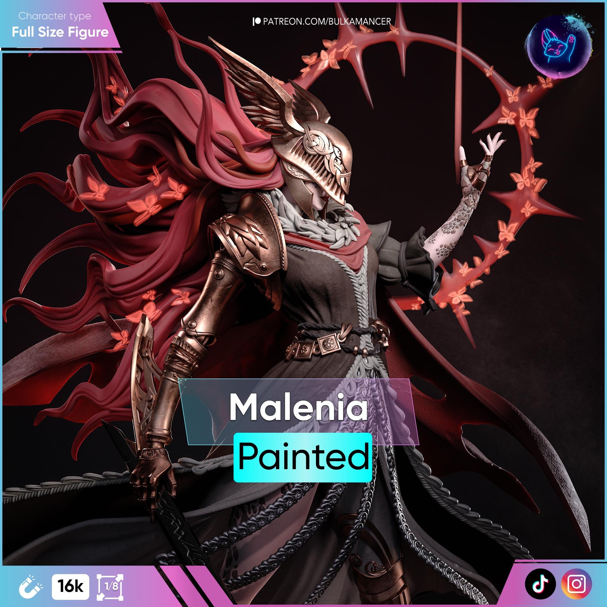コレクション MAlACEINE Malenia [hand-painted Figure With Magnets], 319mm | 16K Resin 3D