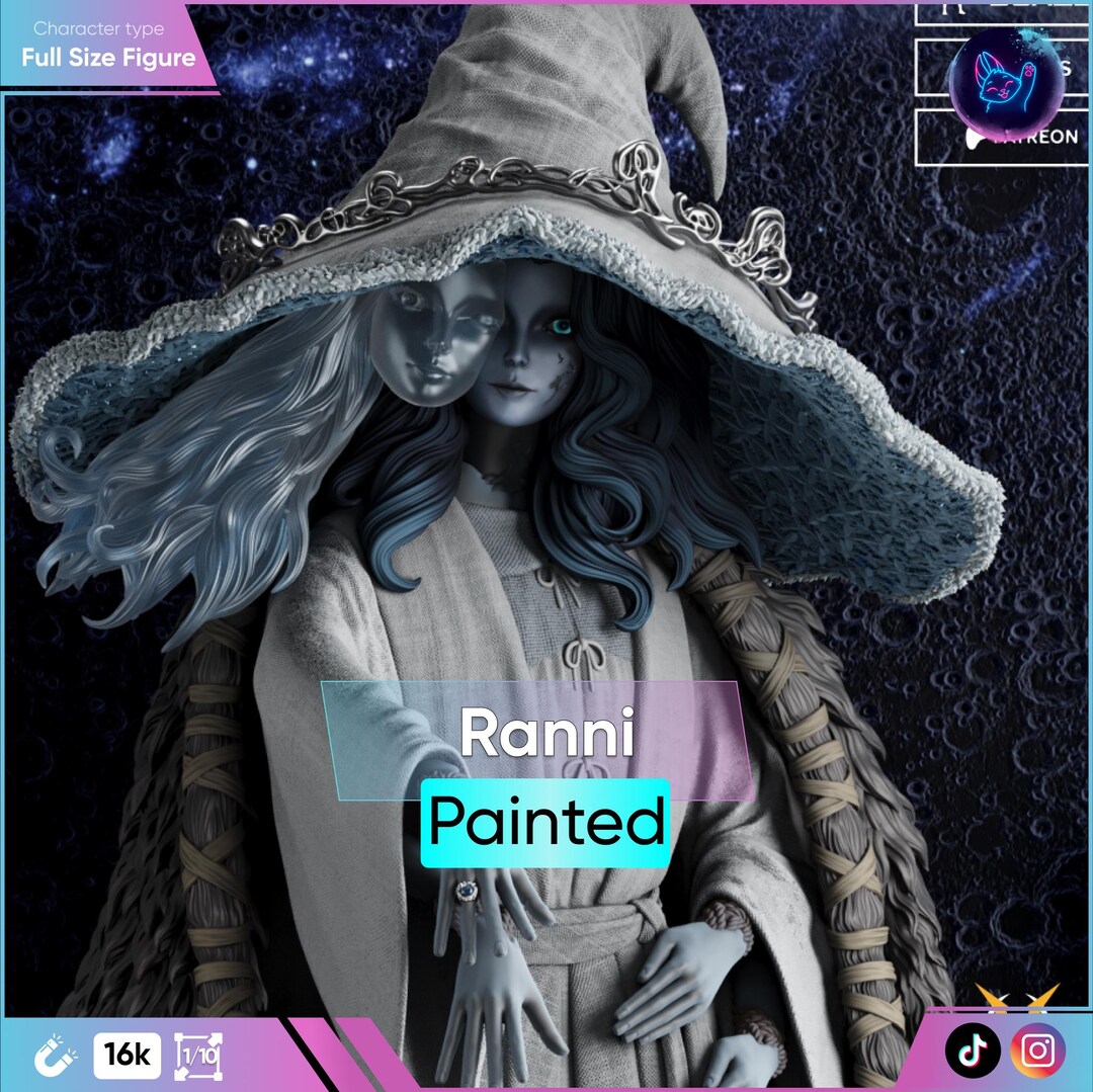 Ranni [hand-painted Figure With Magnets], 243mm | 16K Resin 3D Print ...
